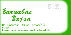 barnabas majsa business card